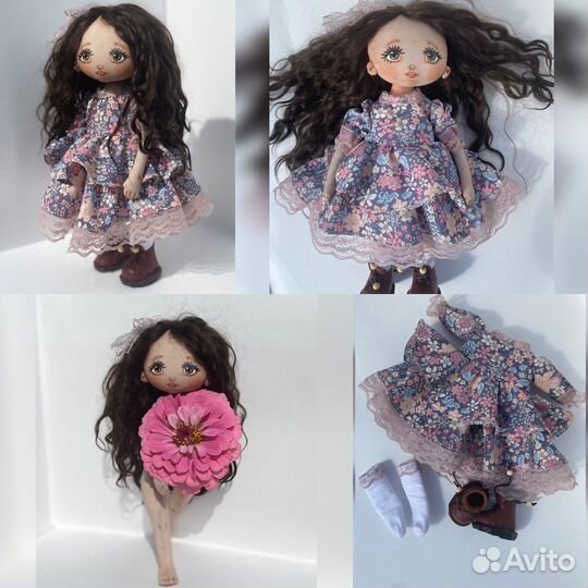 Кукла текстильная, интерьерная, ручной работы