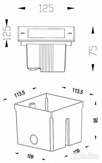 Встраиваемый в дорогу светильник Deko-Light Square