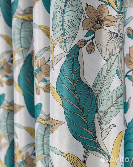 Шторы рогожка Доминик Бирюза новые пошив