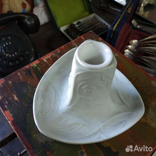 Подсвечник будуар бисквит старинный