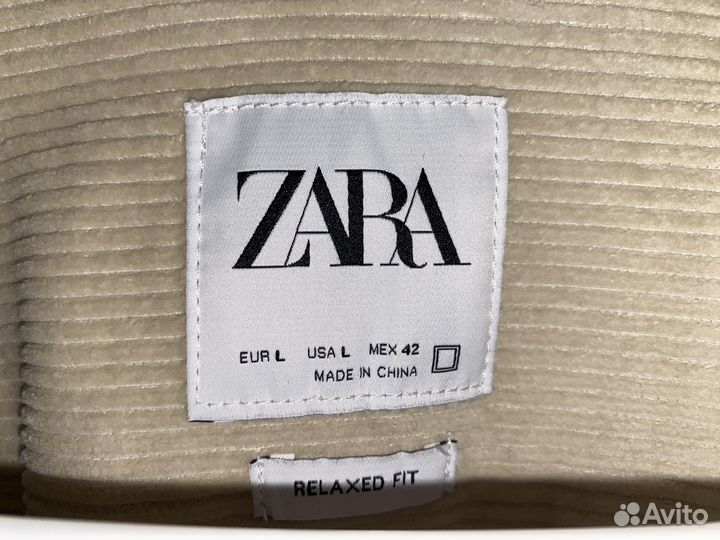 Вельветовая рубашка Zara мужская