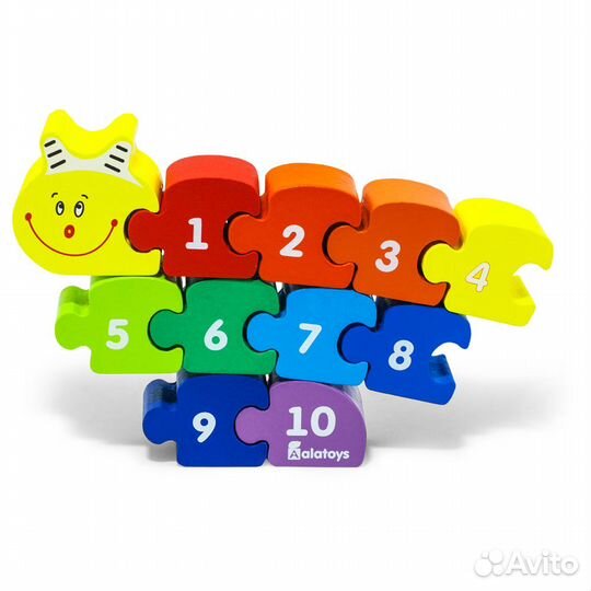 Пазл Гусеница Учимся считать