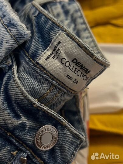 Джинсы высокая талия 34