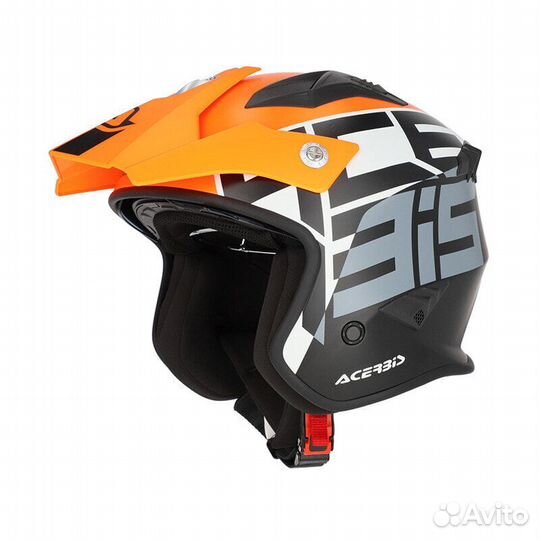 Acerbis Jet Aria 2206 Graphic Мотошлем Orange Black Оранжевый