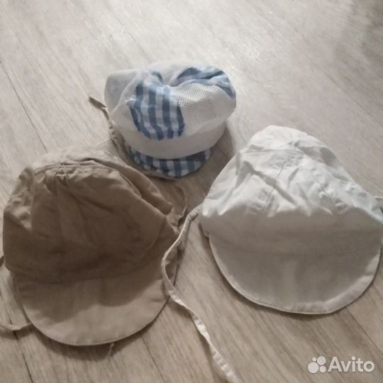 Детские шапочки для лета и весны, на 3-6 мес. Бесп
