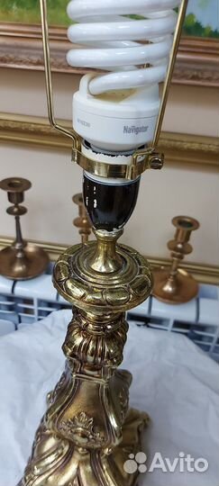 Антикварная настольная электричесская лампа