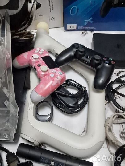 Sony playstation 4 pro 1tb + диски + Sony VR