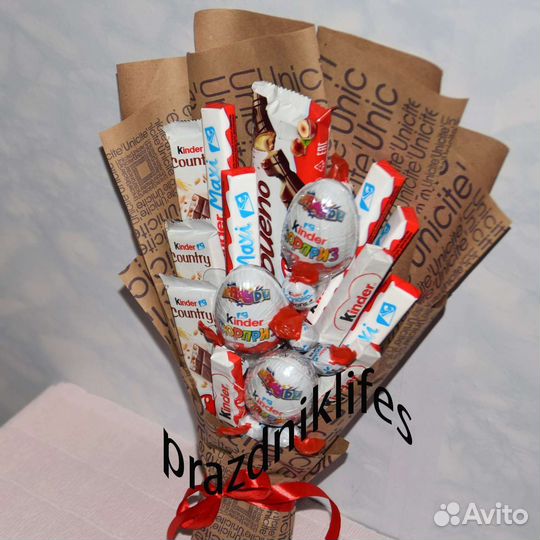 Букет из киндеров, подарки kinder