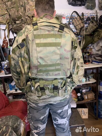 Тактический рюкзак с навесами 50л+5л