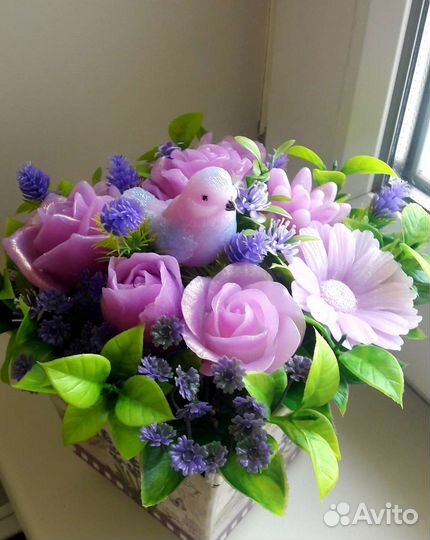 Букет из мыльных цветов