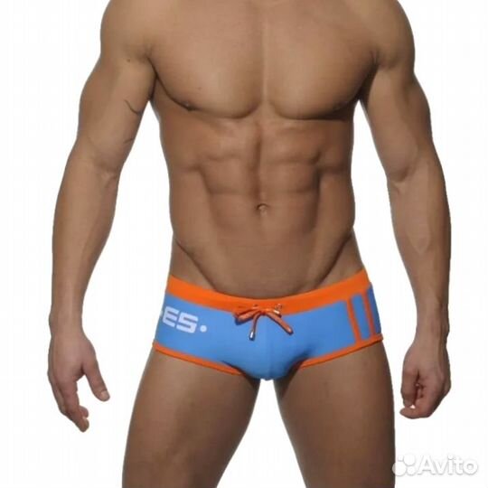 Мужские плавки голубые с оранжевым ES Swim Hips