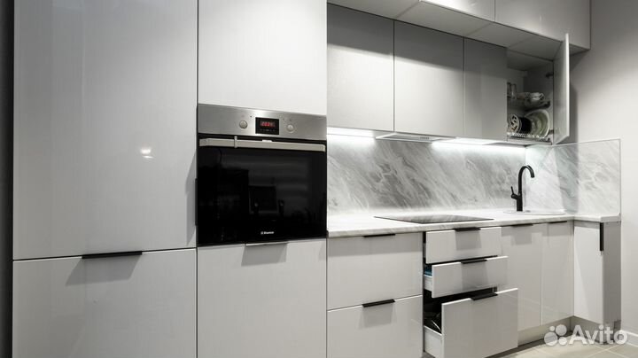 Кухня Мармо. Прямой гарнитур