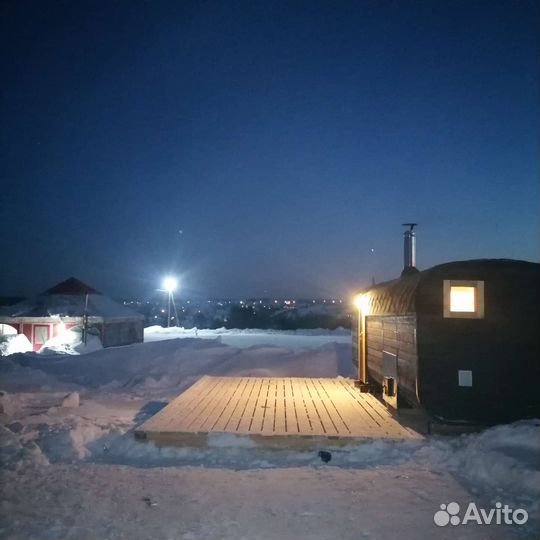 Баня-бочка квадро 6 м