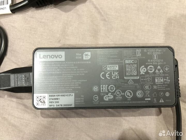 Зарядное устройство для Lenovo 65W - type-C