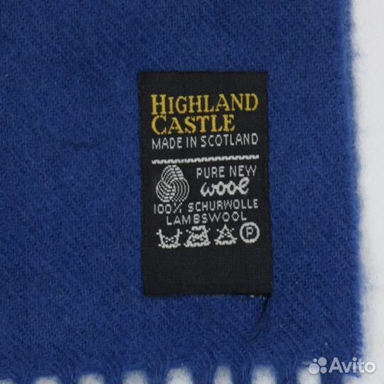 Шерстяной шарф Highland Castle синего цвета