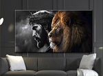 Впечатляющие картины со львами в интерьер / Арт57