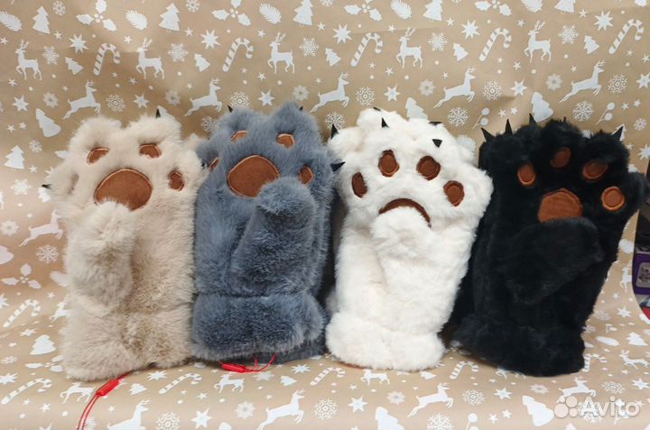 Варежки лапы с когтями