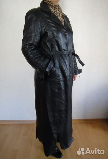 Пальто кожаное