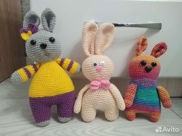 Мягкие игрушки (вязанные, ручная работа)