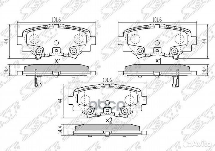 Колодки тормозные зад mazda 3 13- ST-B4Y0-26-48