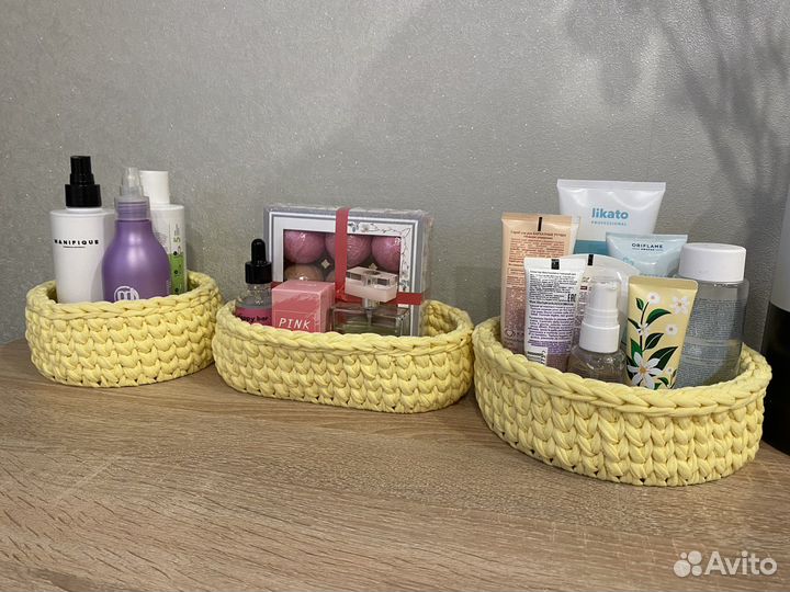 Корзинки для хранения из трикотажной пряжи