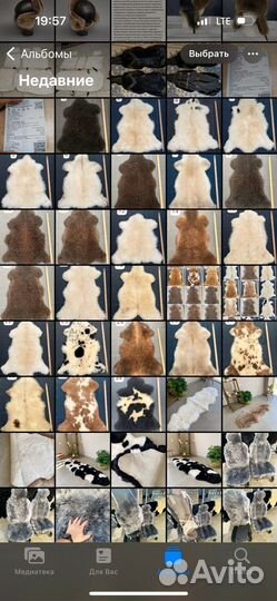 Плед из овечьих шкур