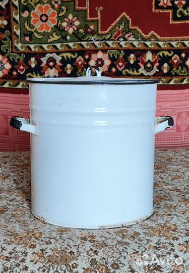 Кастрюля СССР 20 л. Тяжелая.Алюминий.Эмаль