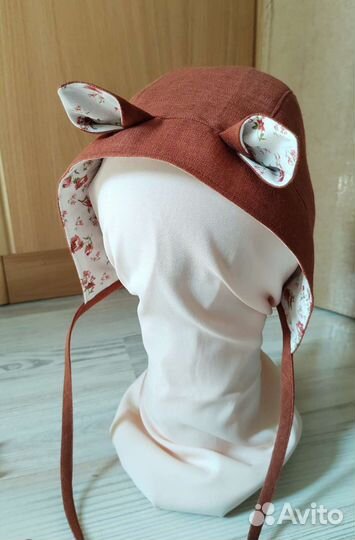 Шапка чепчик с ушками для детей