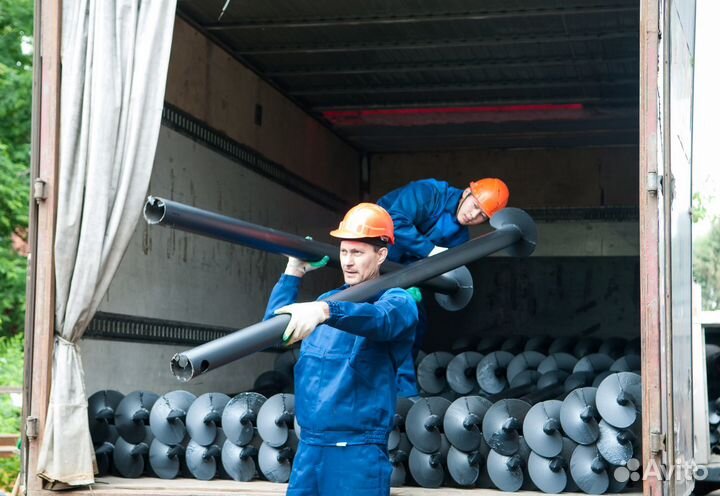 Винтовые сваи, наконечники, удлинители эталон сваи
