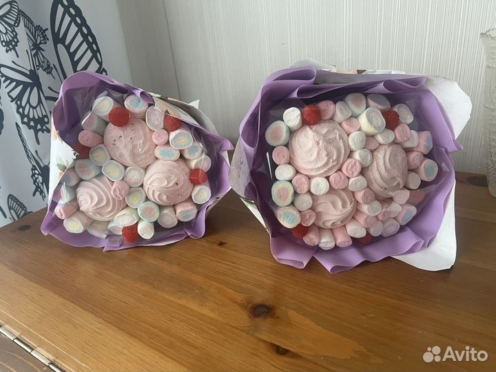 Сладкий букет из зефира