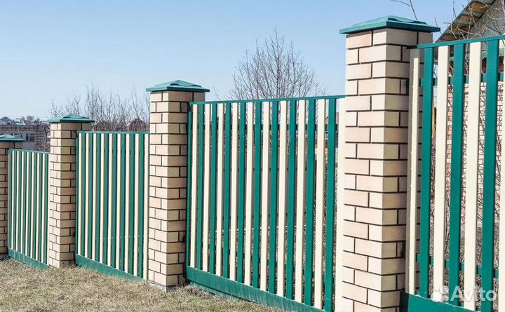 Забор из евроштакетника 50 метров