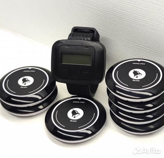 Кнопка вызова официанта модель Смайл с часами