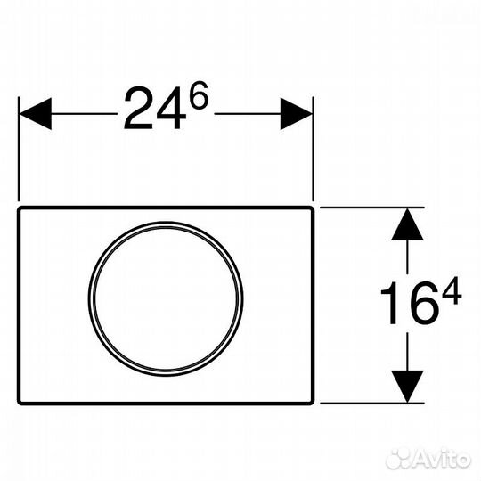 Клавиша смыва Geberit Sigma 10 NEW 115.758.14.5 М