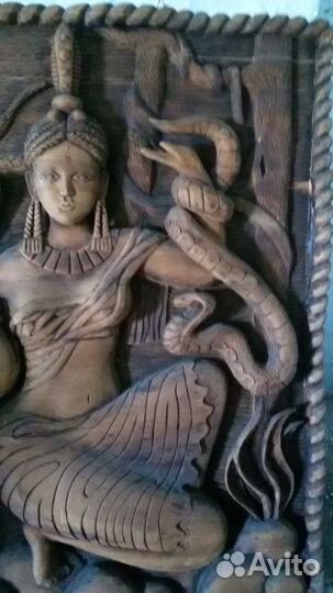 Картина из дерева,старая,прошлый век,70-е