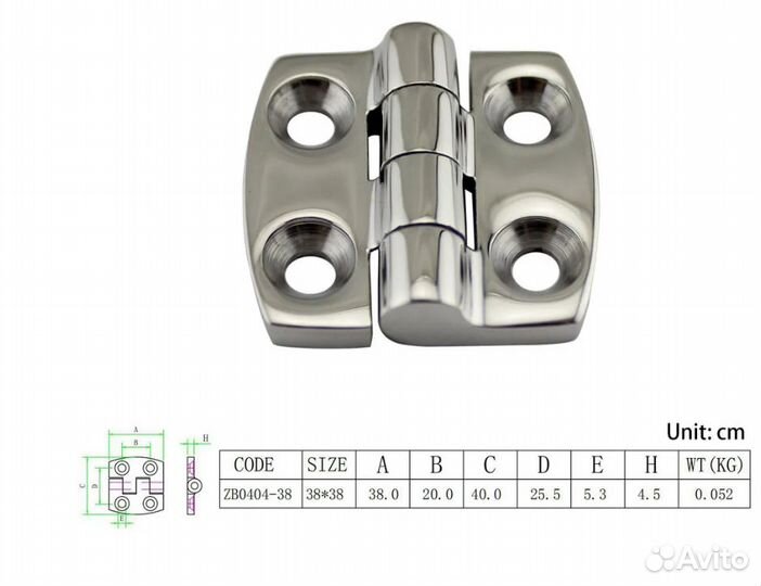 Петля нержавеющая для лодки катера яхты