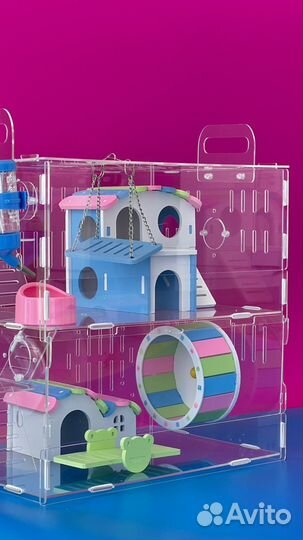 Акриловая клетка для хомяка