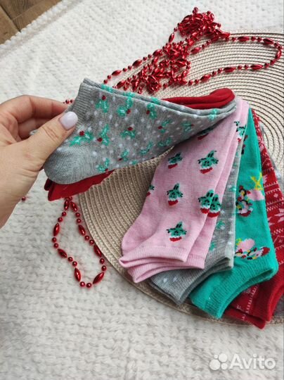 Носки новогодние детские 35-38