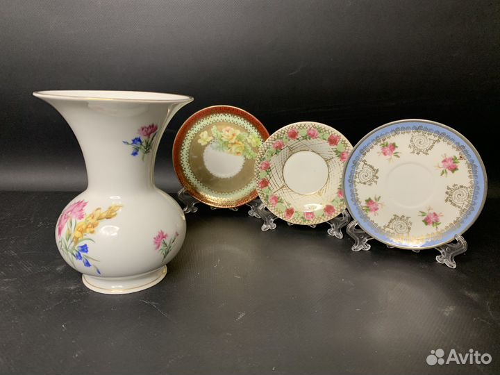 Тарелки, блюдо, ваза. Lindner. Weimar. Герм