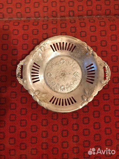 Тарелка металлическая декоративная СССР