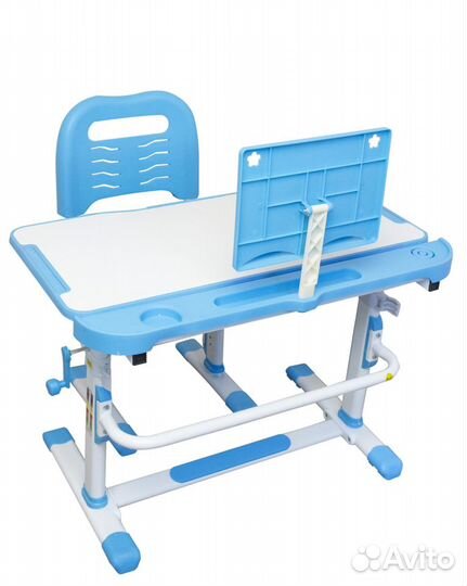 Растущая парта + Стул +LED лампа + Подставка книг