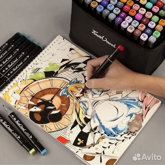 Набор двухсторонних маркеров для скетчинга