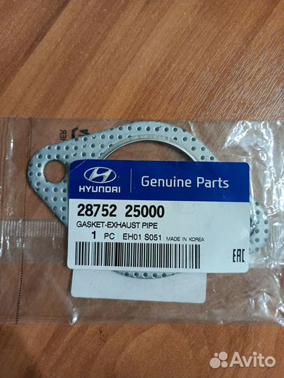 Прокладка глушителя переднего accent, getz, tb