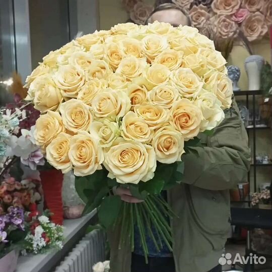 51 персиковая роза