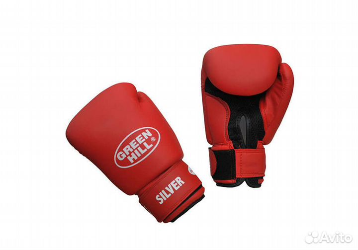 Боевые перчатки Green Hill Silver, на липучке