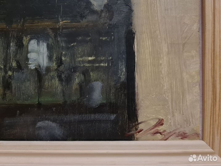 Картина маслом Ночное отражение, 2023 год