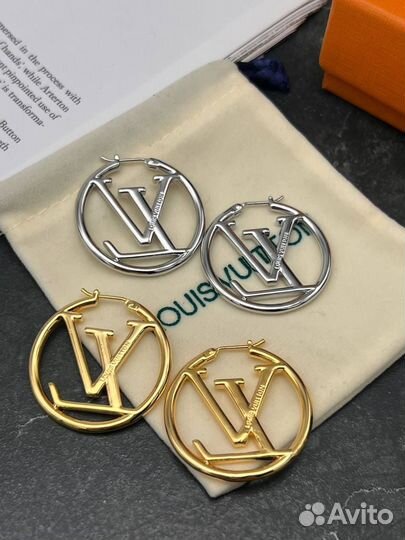 Серьги louis vuitton