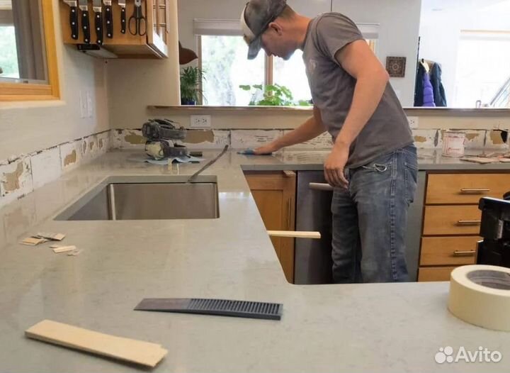 Столешница 3 метра из камня / Мусор уберем