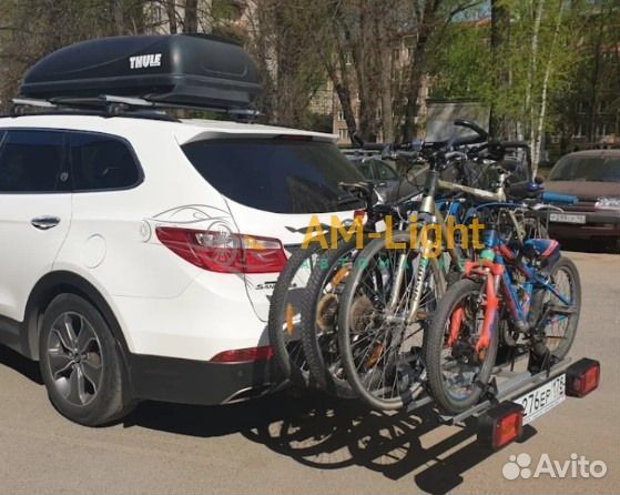 Багажник для 4-х велосипедов на фаркоп, 60 кг