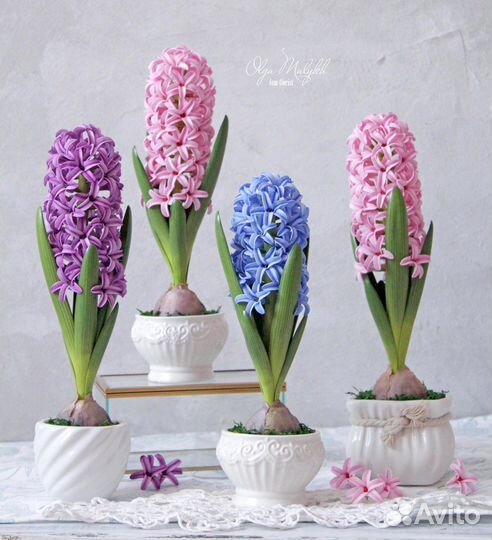 Цветы ручной работы гиацинты из фоамирана