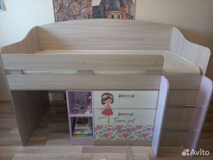 Кровать-чердак с матрасом